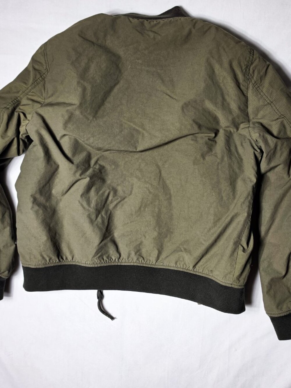 Large Superdry Air Corps Bomber Jacket Mens Olive Green Military Flight MA1 Rook - Picture 4 of 6